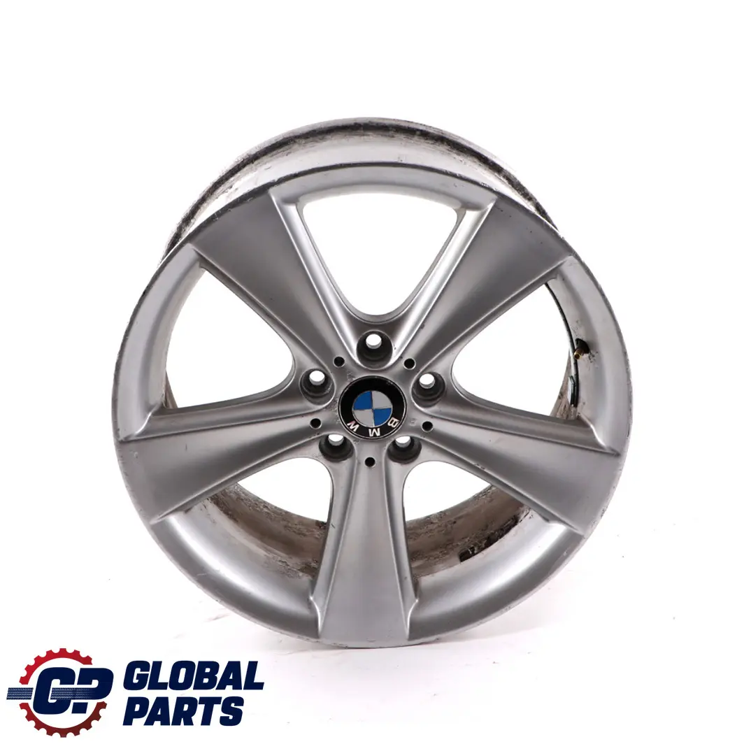 Alloy Wheel Rim 19" 9J ET:51 Star Spoke 128 to BMW X3 E83 Silver Rear with Part number 6765029 BMW X3 E83 Silver Rear Alloy Wheel Rim 19" 9J ET:51 Star Spoke 128 - SKU 6765029-2 - Part number 6765029