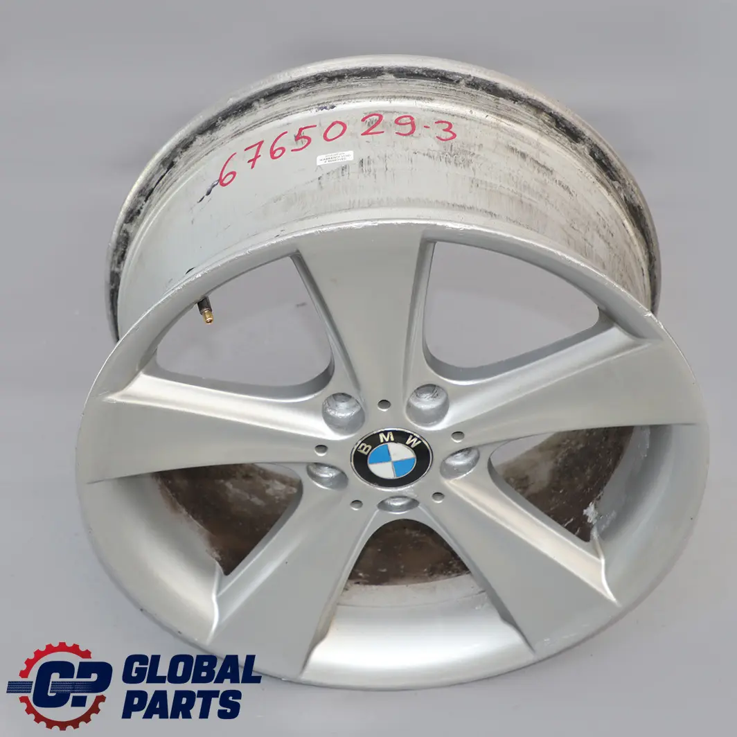 Alloy Wheel Rim 19" 9J ET:51 Star Spoke 128 to BMW X3 E83 Silver Rear with Part number 6765029 BMW X3 E83 Silver Rear Alloy Wheel Rim 19" 9J ET:51 Star Spoke 128 - SKU 6765029-3 - Part number 6765029