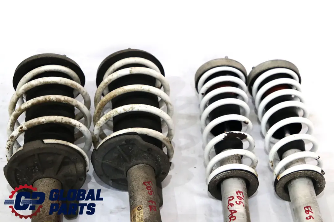 Front Rear Spring Strut Shock Absorber White Coil Springs Set to BMW 7 Series E65 with Part number 6786537 BMW 7 Series E65 Front Rear Spring Strut Shock Absorber White Coil Springs Set - SKU 6765067-2 - Part number 6786537