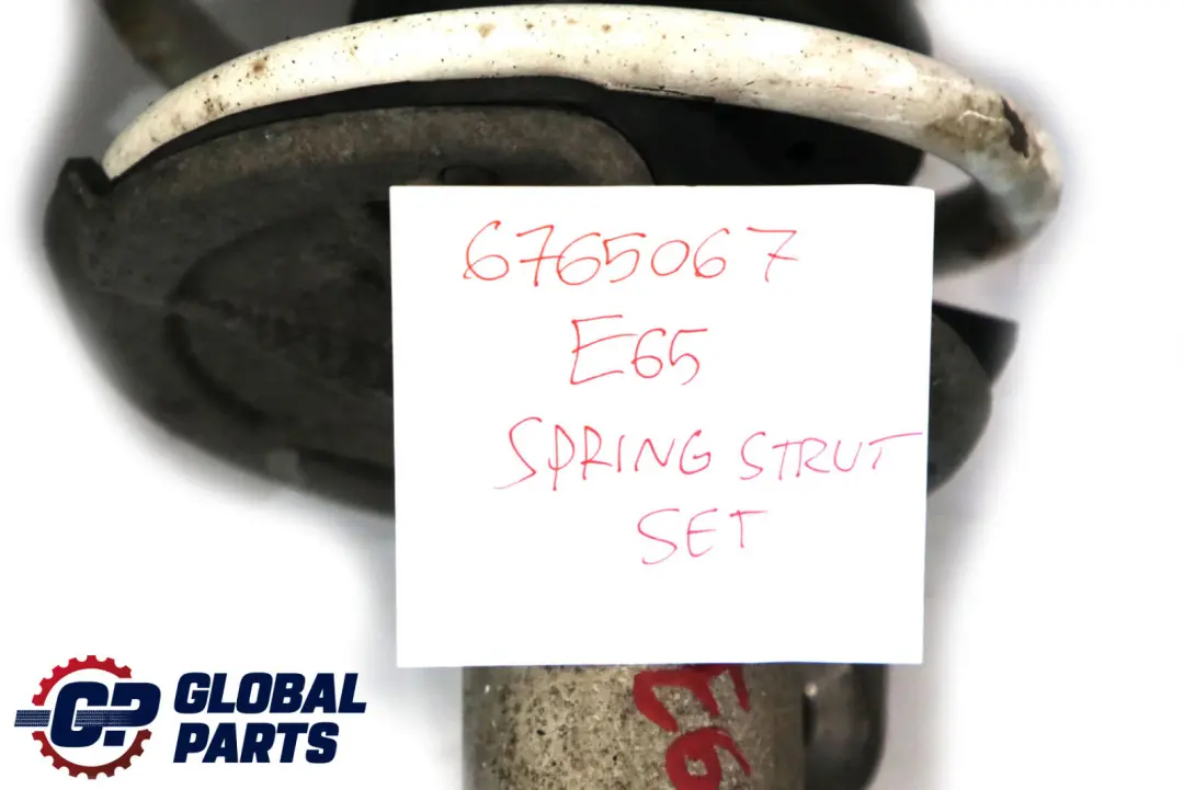 BMW 7 Series E65 Front Rear Spring Strut Shock Absorber White Coil Springs Set - SKU 6765067-2 - Part number 6786537