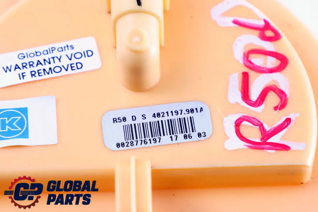 W17 Diesel Engine Fuel Pump Sender Delivery Unit Right O/S Part to Mini R50 with Part number 6765188 Mini R50 W17 Diesel Engine Fuel Pump Sender Delivery Unit Right O/S Part - SKU 6765188 - Part number 6765188