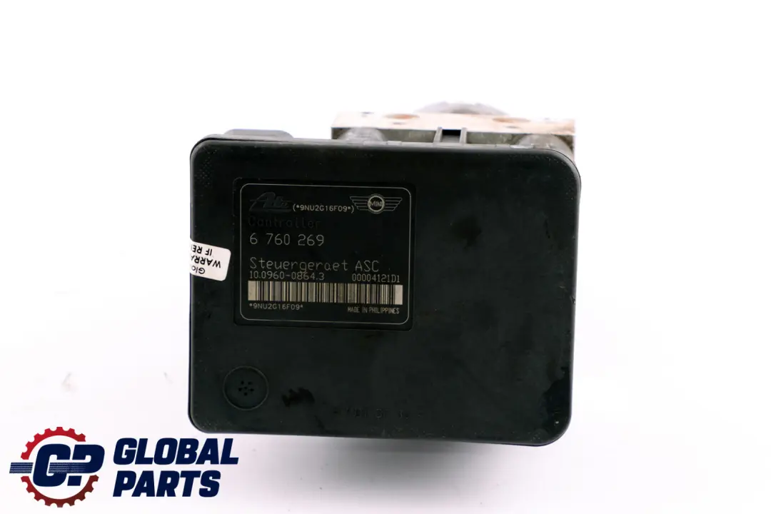 Pompe Freinage Hydraulique Mini Cooper One R50 R53 ASC Module 6760268 6760269 pour à propos du numéro de pièce 6765283 Pompe Freinage Hydraulique Mini Cooper One R50 R53 ASC Module 6760268 6760269 - SKU 6765283 - Numéro de pièce 6765283