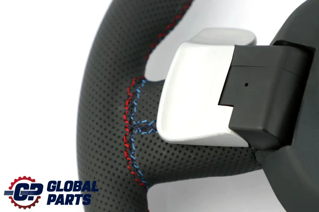 Leather Steering Wheel M-tricoloured Steptronic to BMW Mini Cooper R50 NEW Black with Part number 6765660 BMW Mini Cooper R50 NEW Black Leather Steering Wheel M-tricoloured Steptronic - SKU 6765660-4 - Part number 6765660