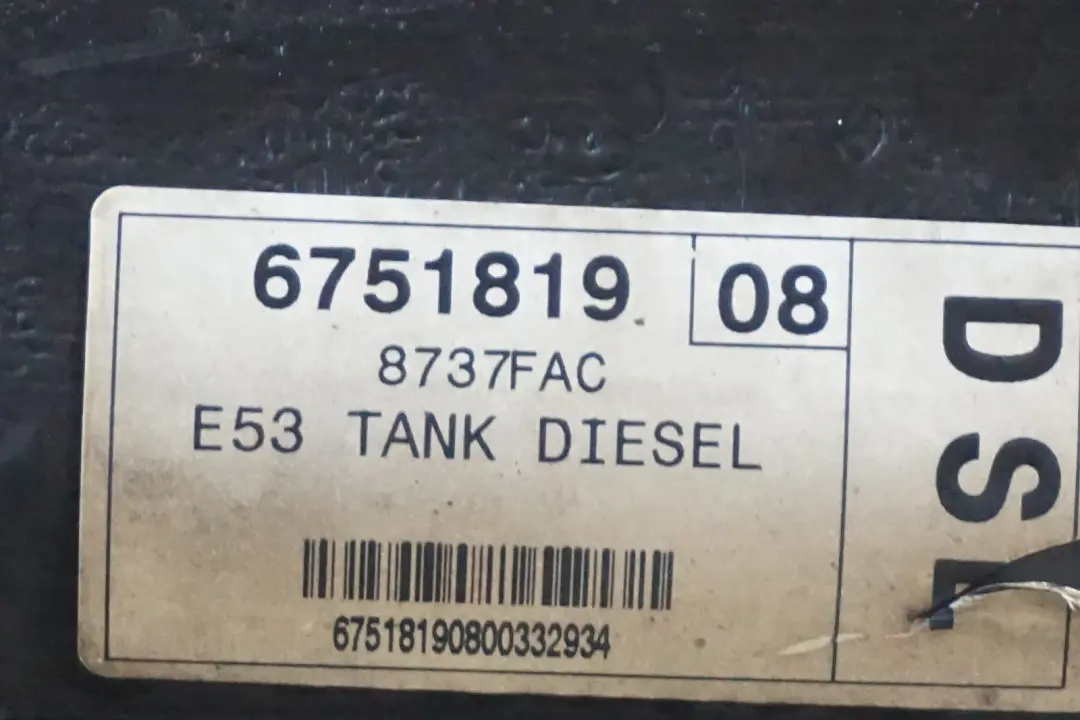 M57 M57N 3.0d Plastic Bare Fuel Tank Diesel to BMW X5 Series E53 with Part number 6766597 BMW X5 Series E53 M57 M57N 3.0d Plastic Bare Fuel Tank Diesel - SKU 6766597-1 - Part number 6766597