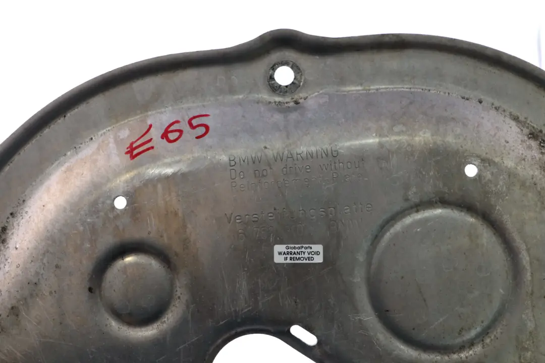 Piastra Rinforzo Protezione Pavimento Parafango per BMW E65 E66 con numero di parte 6767228 BMW E65 E66 Piastra Rinforzo Protezione Pavimento Parafango - SKU 6767228 - Numero di parte 6767228