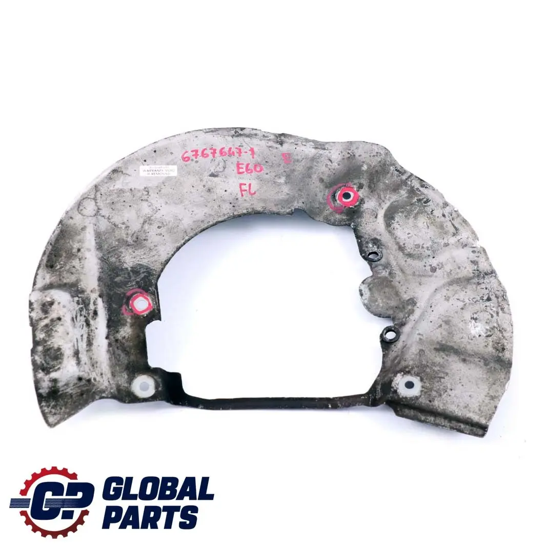 Protection Cover Plate Brake Disc Front Left N/S to BMW 5 Series E60 E61 1 with Part number 6767647 BMW 5 Series E60 E61 1 Protection Cover Plate Brake Disc Front Left N/S - SKU 6767647-1 - Part number 6767647