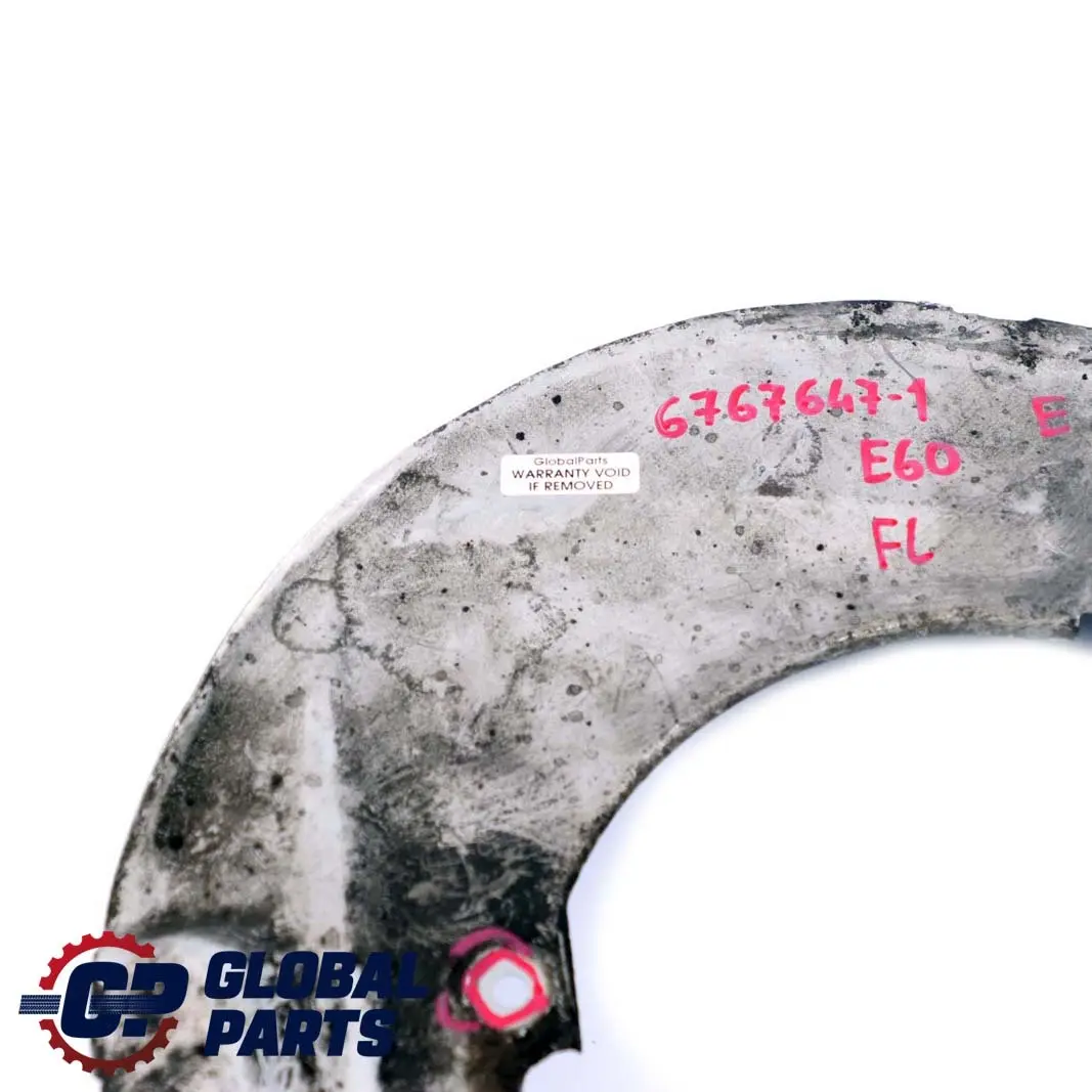 BMW E60 E61 1 Tapa De Proteccion Disco De Freno Delantero Izquierdo - SKU 6767647-1 - Número de pieza 6767647