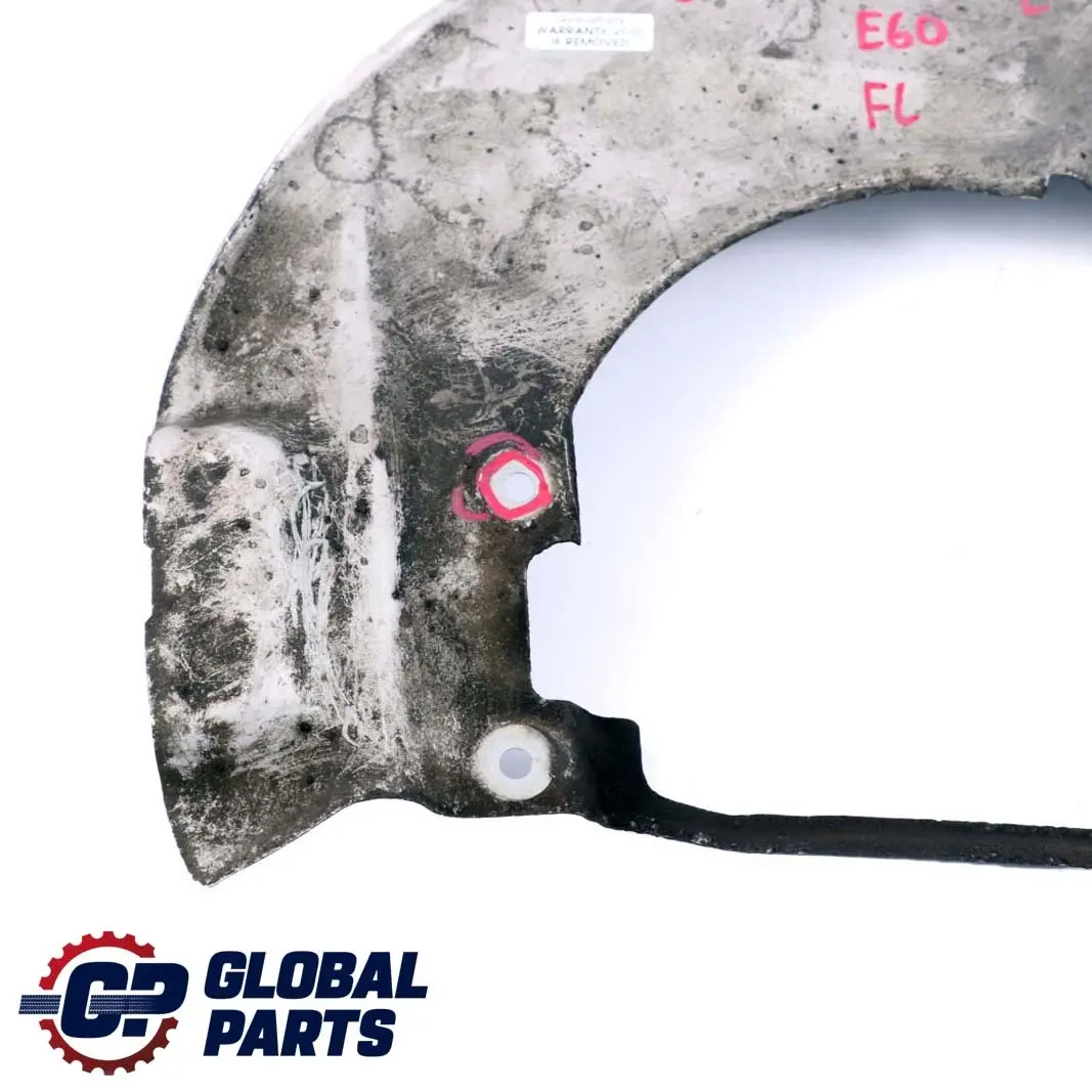 Tapa De Proteccion Disco De Freno Delantero Izquierdo para BMW E60 E61 1 con número de pieza 6767647 BMW E60 E61 1 Tapa De Proteccion Disco De Freno Delantero Izquierdo - SKU 6767647-1 - Número de pieza 6767647