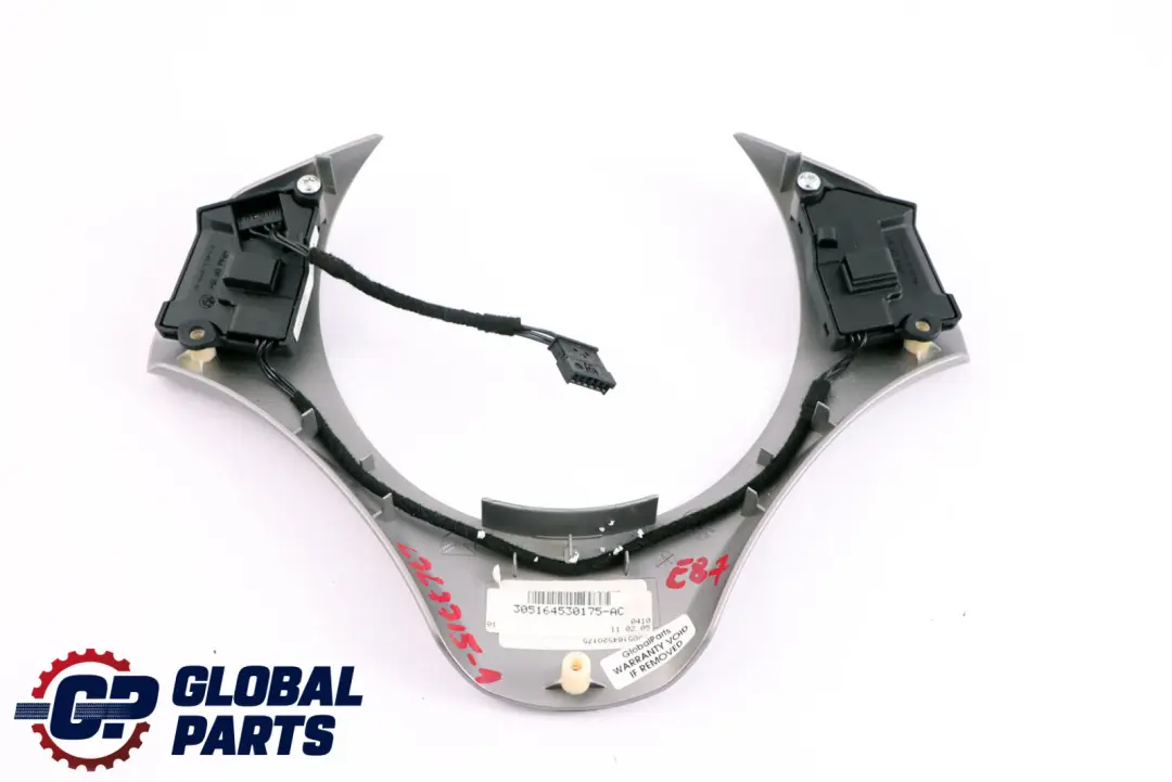 BMW 1 3 Series E87 E90 Silver Trim Cover Multifunction Switch Steering Wheel - SKU 6767715-1 - Part number 6767715