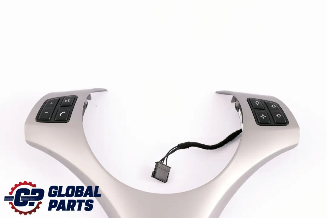 BMW 1 3 Series E87 E90 Silver Trim Cover Multifunction Switch Steering Wheel - SKU 6767715-1 - Part number 6767715