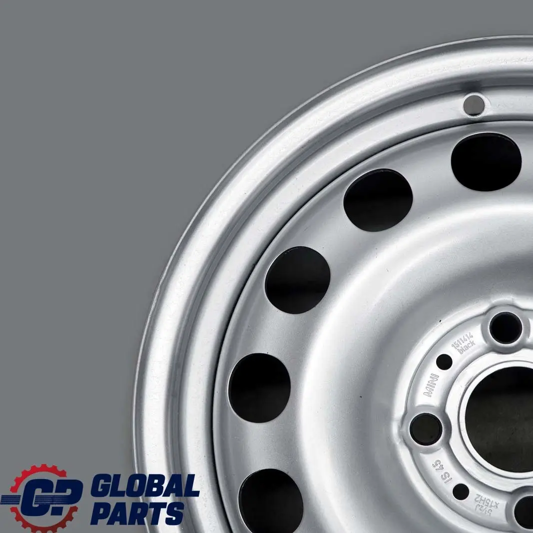 Steel Wheel Rim 15" to Mini Cooper One R50 R52 R55 R56 R57 R58 R59 Silver with Part number 6768497 Mini Cooper One R50 R52 R55 R56 R57 R58 R59 Silver Steel Wheel Rim 15" - SKU 6768497-2 - Part number 6768497