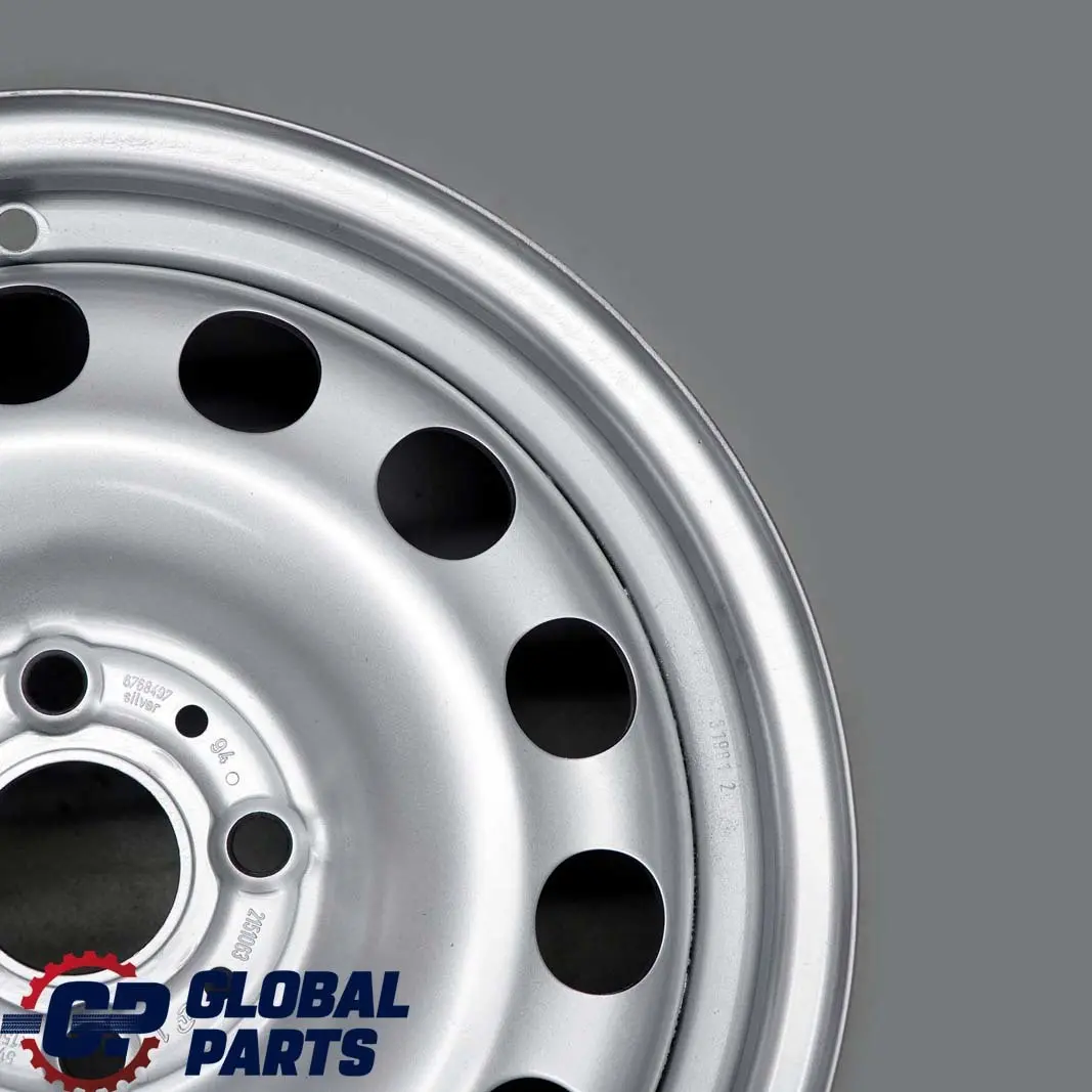 Mini Cooper One R50 R52 R55 R56 R57 R58 R59 Silver Steel Wheel Rim 15" - SKU 6768497-2 - Part number 6768497