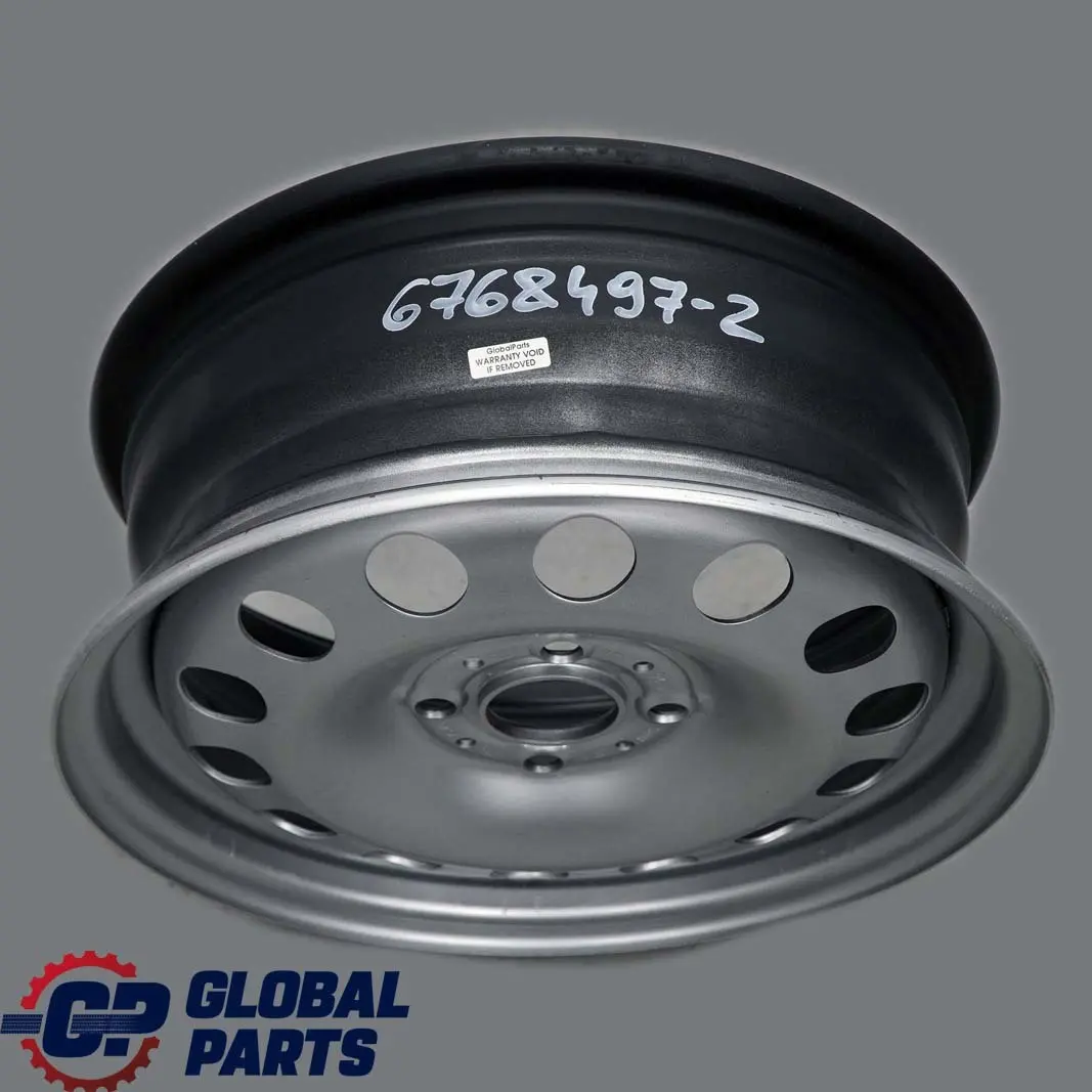 Mini Cooper One R50 R52 R55 R56 R57 R58 R59 Silver Steel Wheel Rim 15" - SKU 6768497-2 - Part number 6768497