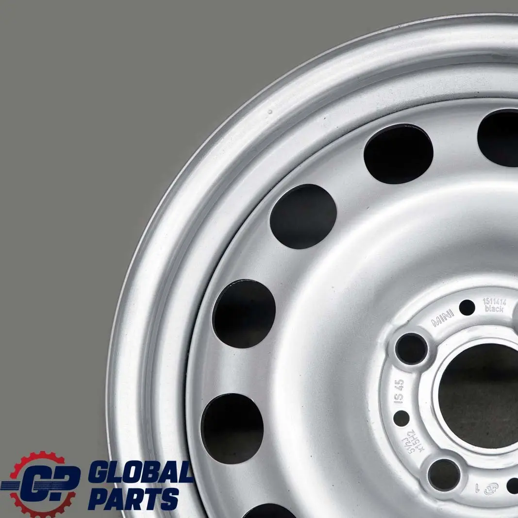 Steel Wheel Rim 15" 5,5J ET:45 to Mini Cooper One R50 R55 R56 R57 Silver with Part number 6768497 Mini Cooper One R50 R55 R56 R57 Silver Steel Wheel Rim 15" 5,5J ET:45 - SKU 6768497-3 - Part number 6768497