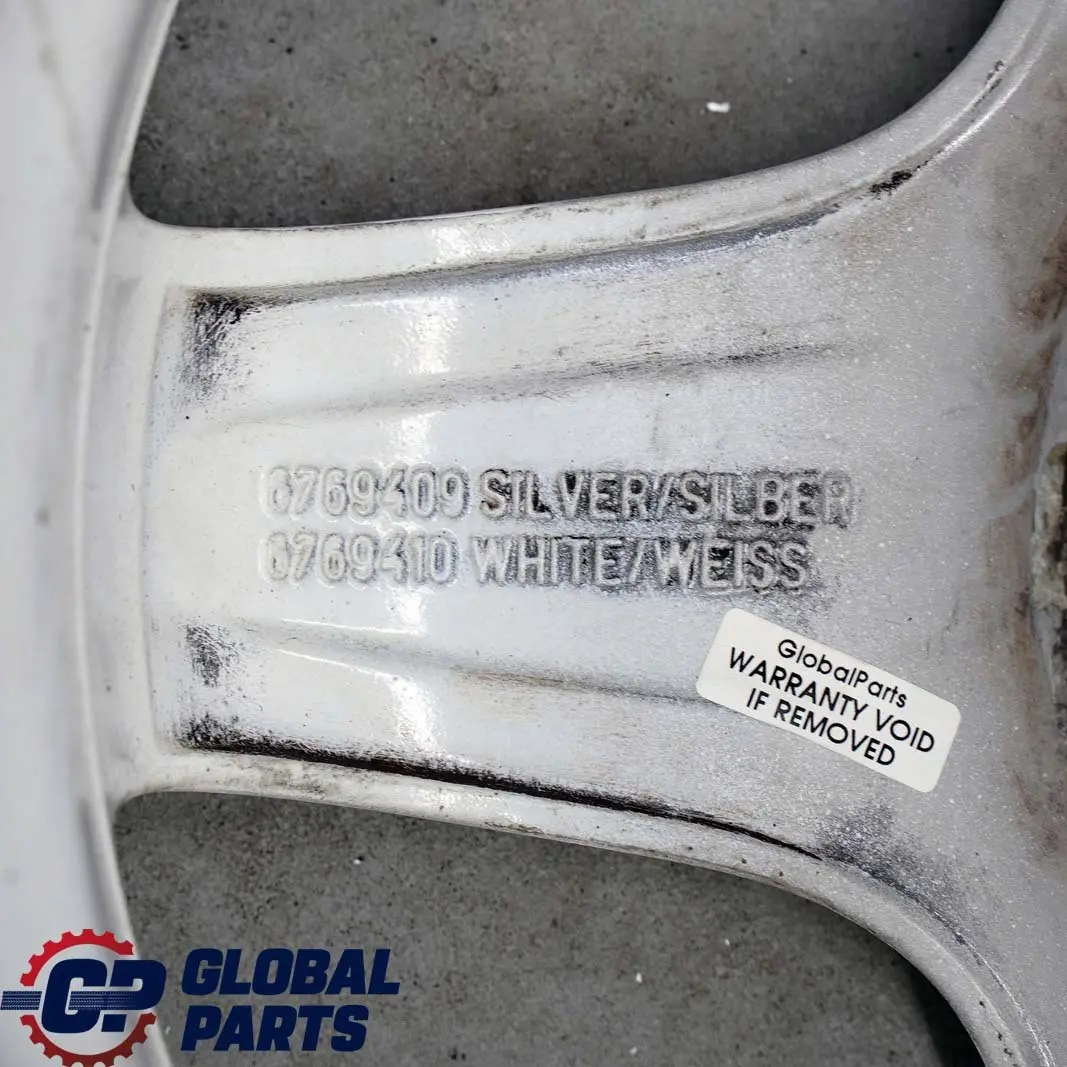 Weiss Weiß Alu Felge Alufelge 16" 6,5J ET:48 für Mini Cooper One R50 R56 mit Teilenummer 6769410 Mini Cooper One R50 R56 Weiss Weiß Alu Felge Alufelge 16" 6,5J ET:48 - SKU 6769410-2 - Teilenummer 6769410