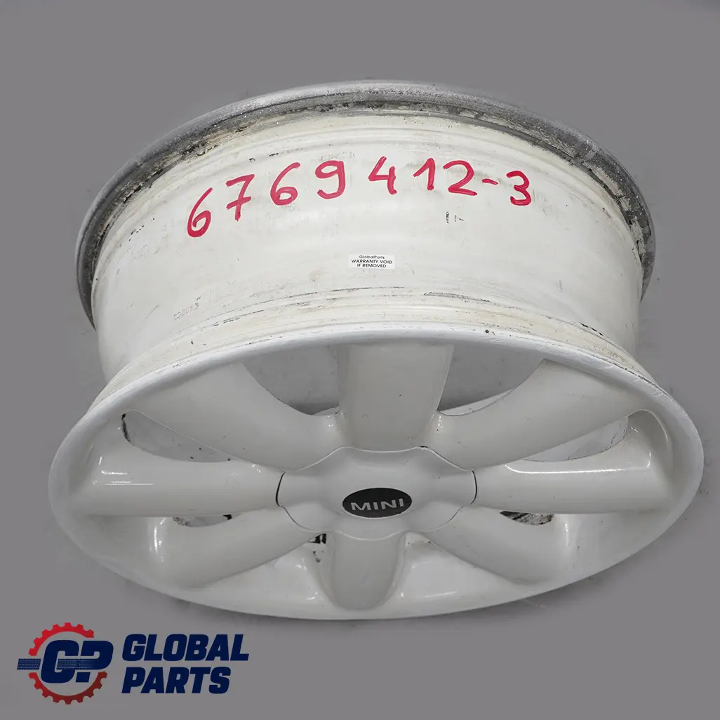 Mini Cooper One R50 R55 R56 White Wheel Alloy Rim 17" 7J ET:48 Crown Spoke 104 - SKU 6769412-3 - Part number 6769412