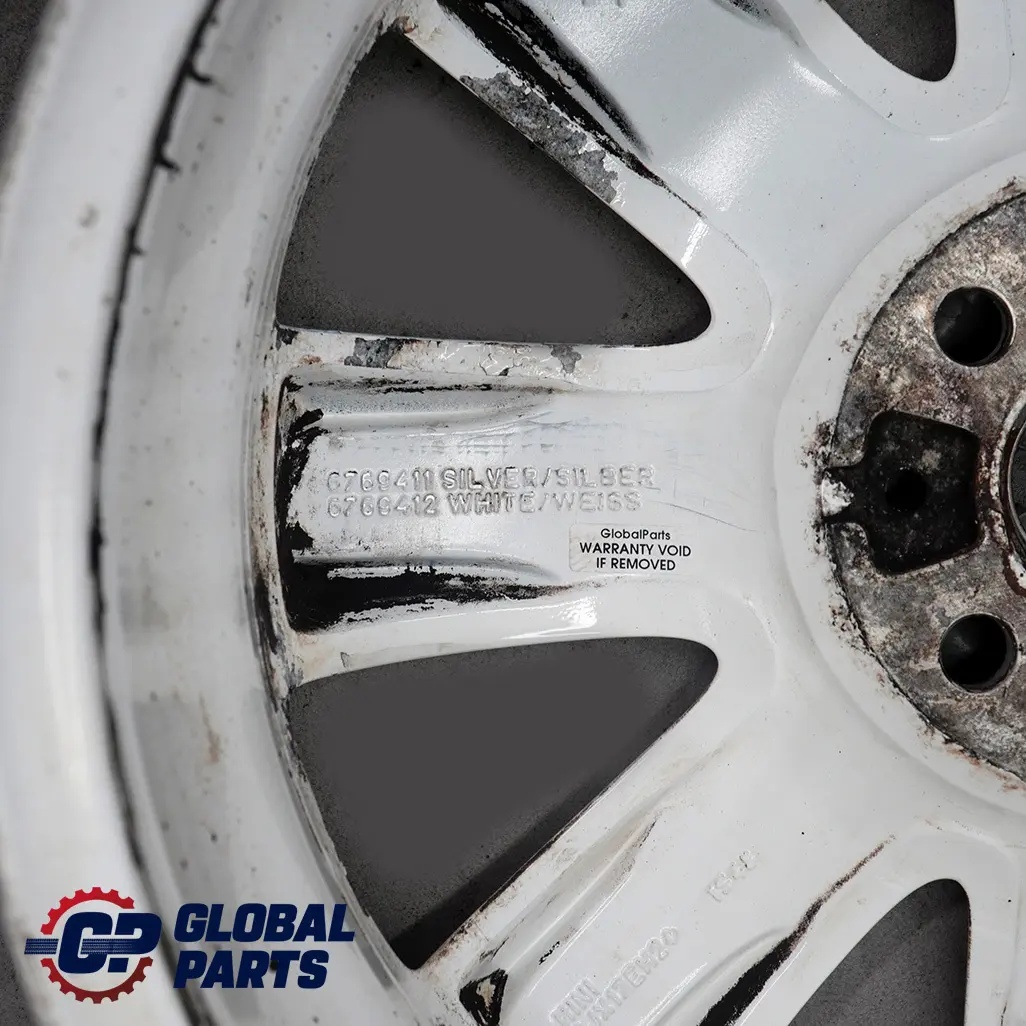 White Wheel Alloy Rim 17" 7J ET:48 Crown Spoke 104 to Mini Cooper One R50 R55 R56 with Part number 6769412 Mini Cooper One R50 R55 R56 White Wheel Alloy Rim 17" 7J ET:48 Crown Spoke 104 - SKU 6769412-3 - Part number 6769412