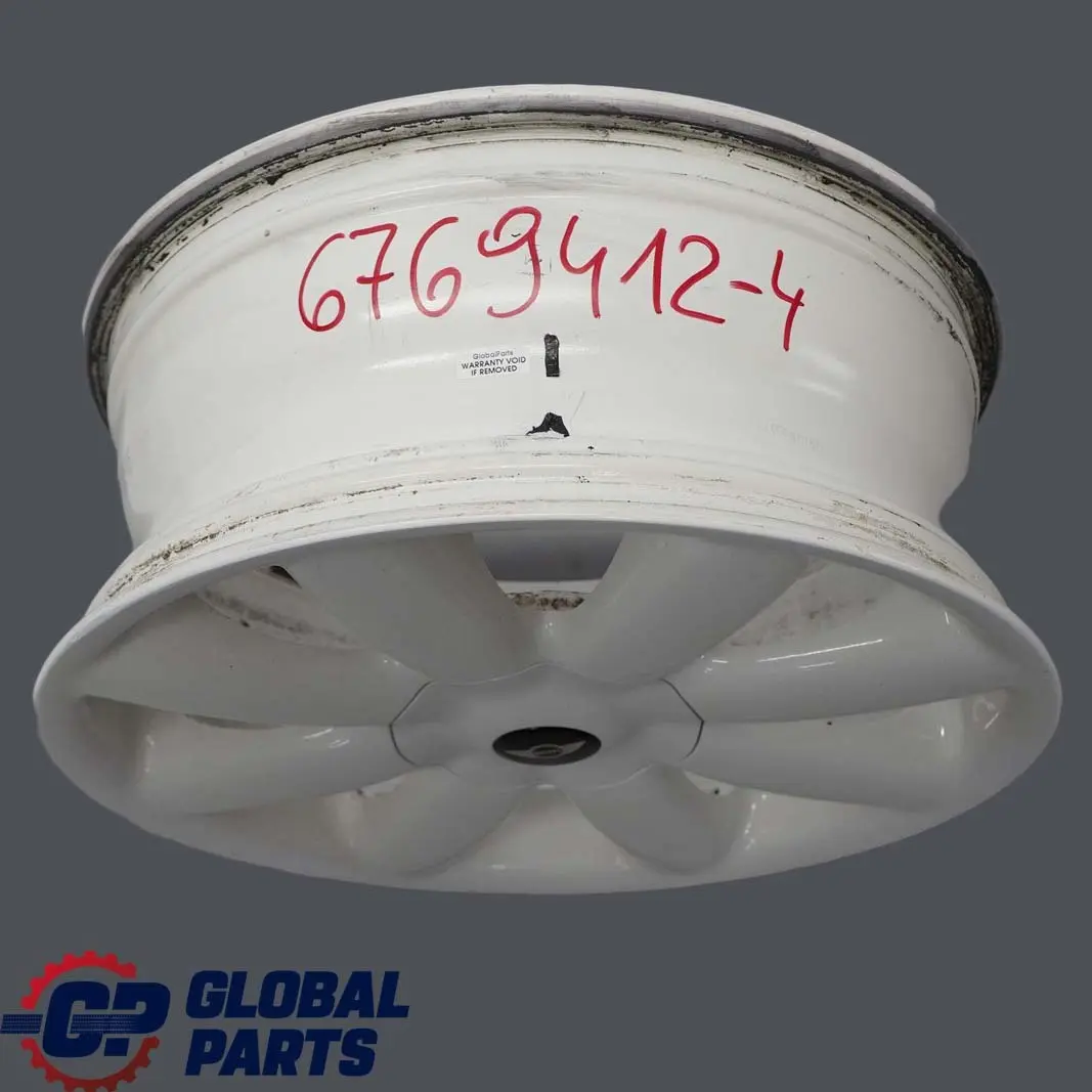 White Wheel Alloy Rim 17" 7J Crown Spoke 104 to Mini Cooper One R50 R55 R56 R57 with Part number 6769412 Mini Cooper One R50 R55 R56 R57 White Wheel Alloy Rim 17" 7J Crown Spoke 104 - SKU 6769412-4 - Part number 6769412