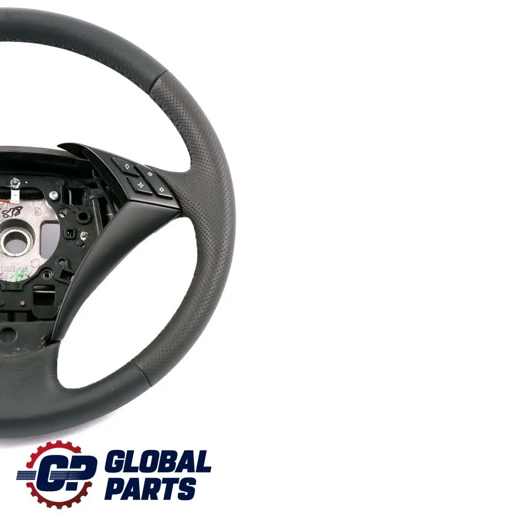 BMW 5 er E60 E61 NEU Schwarz Leder Lenkrad Lederlenkrad Schwarzes Fäden - SKU 6770075-2 - Teilenummer 6770075