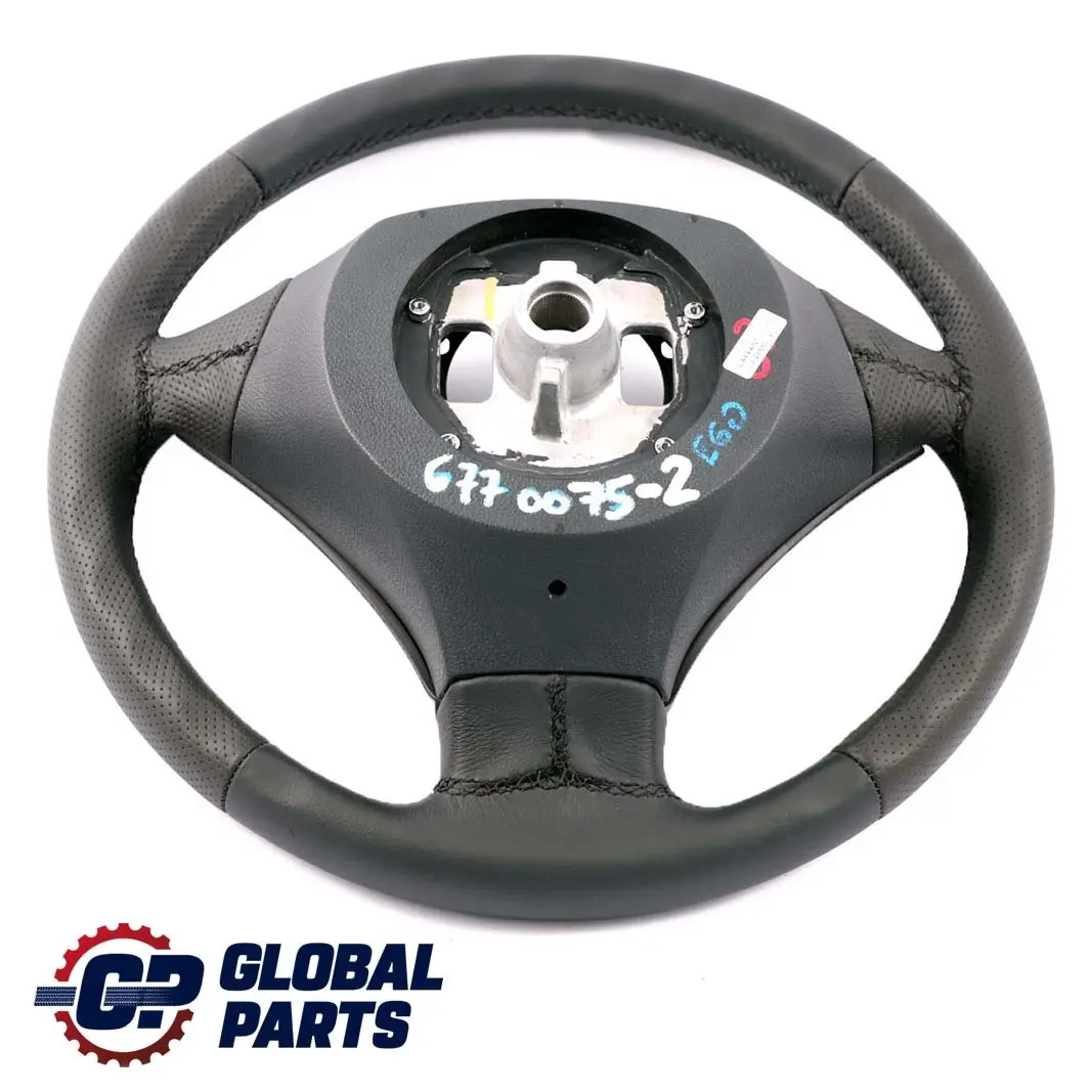 BMW 5 er E60 E61 NEU Schwarz Leder Lenkrad Lederlenkrad Schwarzes Fäden - SKU 6770075-2 - Teilenummer 6770075