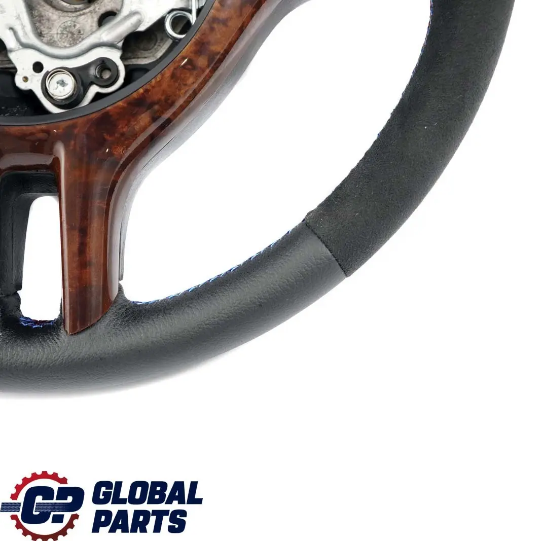 BMW E46 NEW Black Leather / Alcantara Sport Steering Wheel 3 Spoke Tricoloured - SKU 6770416-3 - Part number 6770416