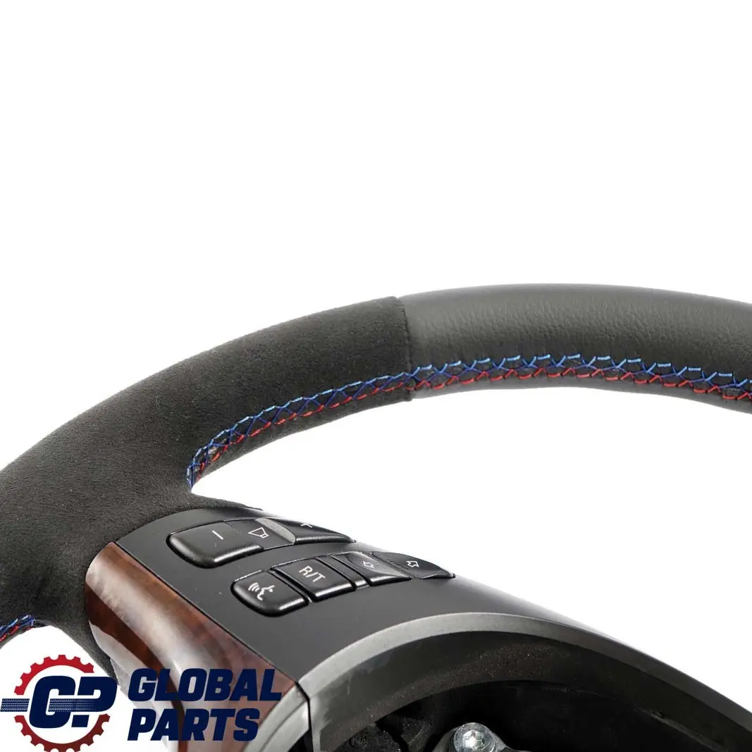 BMW E46 NEW Black Leather / Alcantara Sport Steering Wheel 3 Spoke Tricoloured - SKU 6770416-3 - Part number 6770416