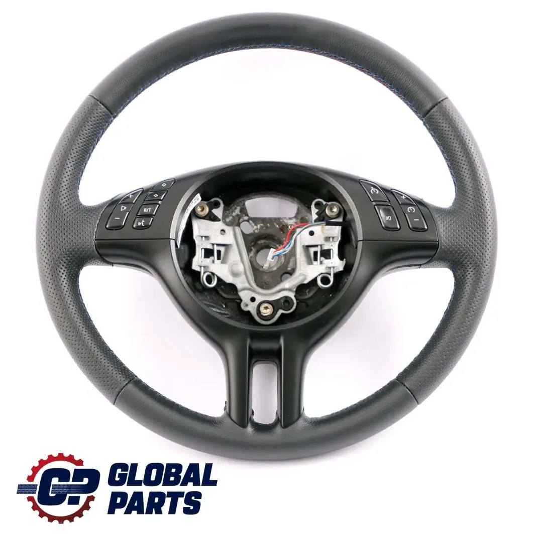 BMW X5 er E53 Sportlenkrad 3 Speichen Sport Lenkrad NEU Leder M farbige Fäden - SKU 6770422-3 - Teilenummer 6770422