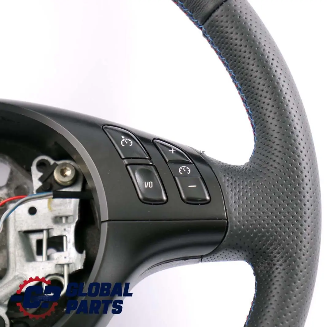 Leather Sport Steering Wheel 3 Spoke M-tricoloured threads to BMW X5 E53 NEW Black with Part number 6770422 BMW X5 E53 NEW Black Leather Sport Steering Wheel 3 Spoke M-tricoloured threads - SKU 6770422-3 - Part number 6770422