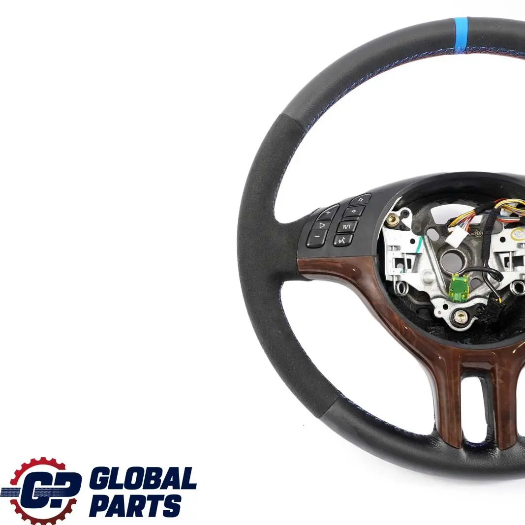 BMW X5 er E53 Sportlenkrad 3 Speichen NEU Leder / Alcantara M Farbige Fäden - SKU 6770422-4 - Teilenummer 6770422