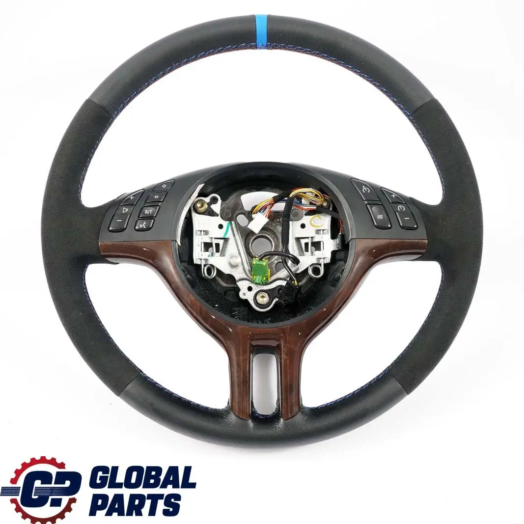BMW X5 Series E53 NEW Black Leather / Alcantara Sport Steering Wheel 3 Spoke - SKU 6770422-4 - Part number 6770422