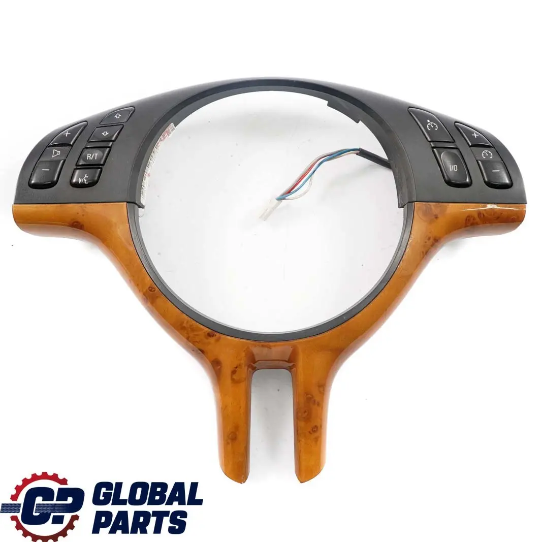 BMW E53 Cover Trim Multifunction Switch Steering Wheel Pappel Hell Wood 6760580