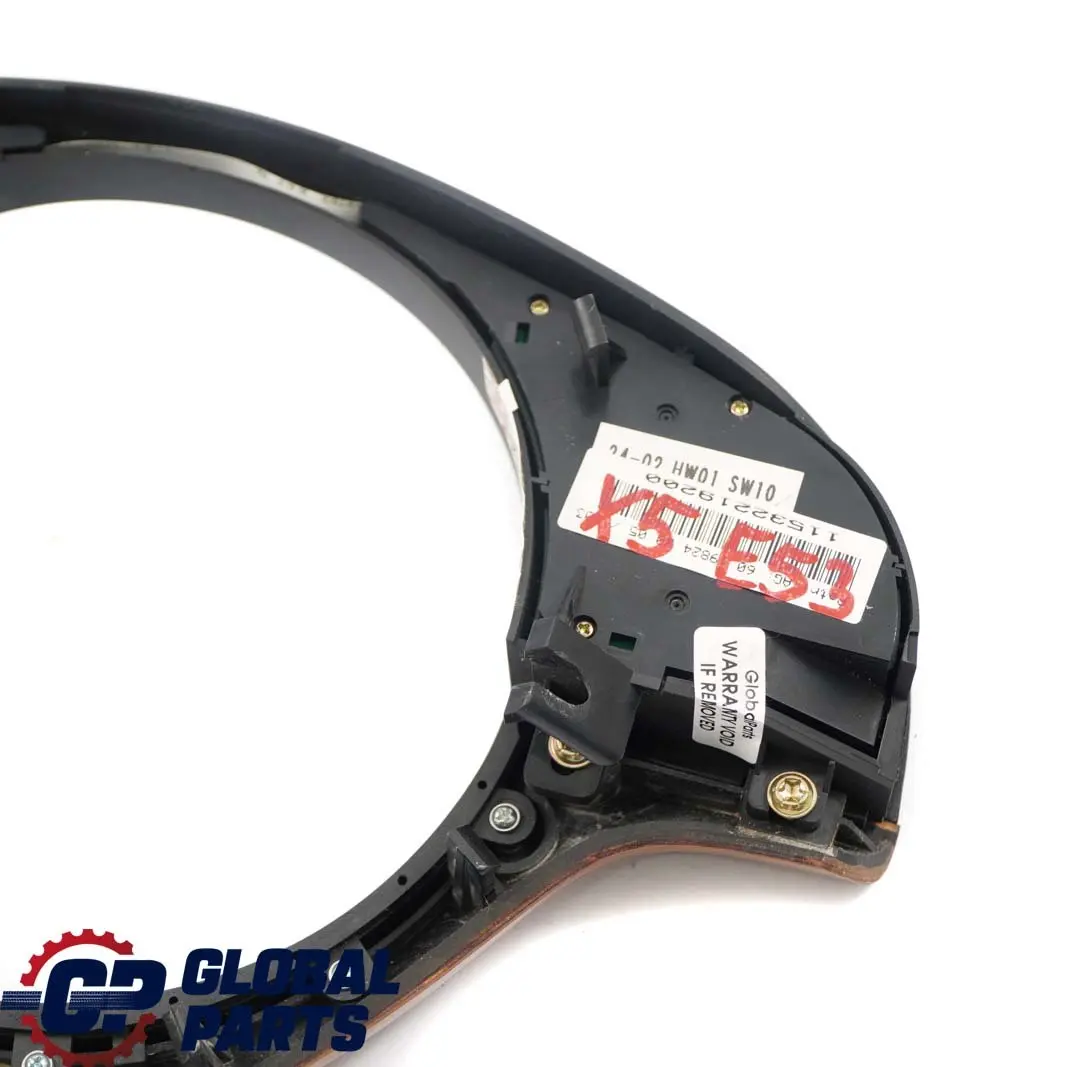BMW E53 Cover Trim Multifunction Switch Steering Wheel Pappel Hell Wood 6760580 - SKU 6770422-5 - Part number 6770422
