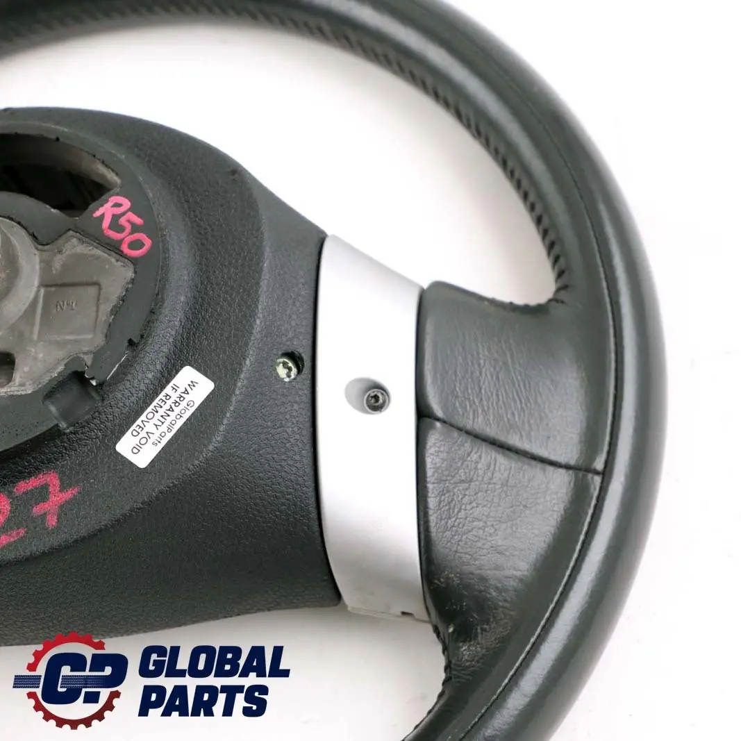 Spoke Black Leather Steering Wheel Trim to BMW Mini Cooper R50 R53 Sport 2 with Part number 6770427 BMW Mini Cooper R50 R53 Sport 2 Spoke Black Leather Steering Wheel Trim - SKU 6770427 - Part number 6770427