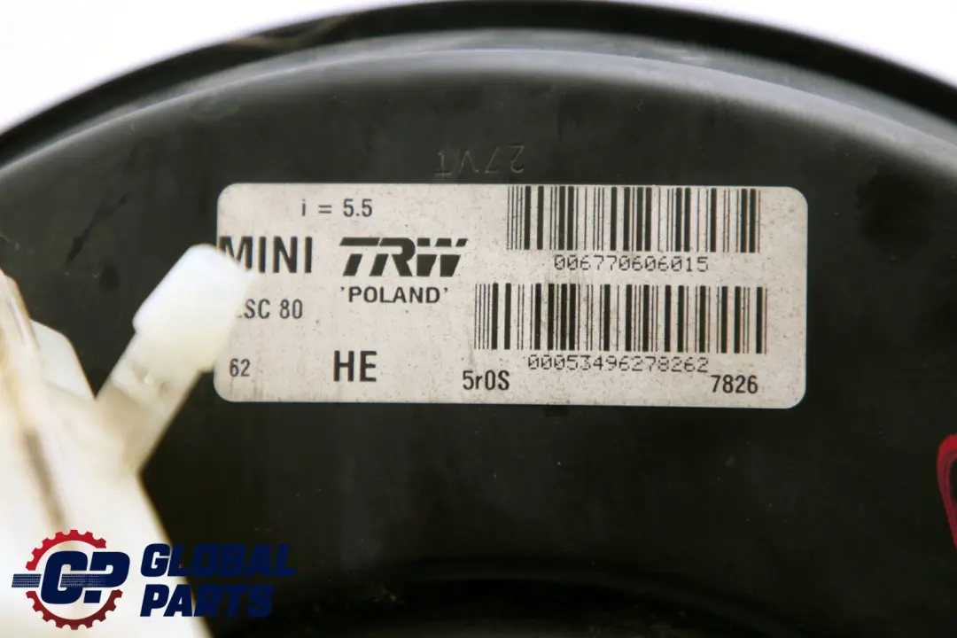 Servo Frein Maître Cylindre pour Mini Cooper R56 à propos du numéro de pièce 6772855 Mini Cooper R56 Servo Frein Maître Cylindre - SKU 6770606 - Numéro de pièce 6772855