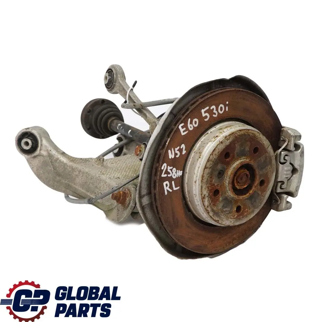 N52 Trasero Izquierdo Cubo Pierna Portador Pinza De Disco De Freno para BMW E60 530i con número de pieza 6770905 BMW E60 530i N52 Trasero Izquierdo Cubo Pierna Portador Pinza De Disco De Freno - SKU 6770905-17 - Número de pieza 6770905