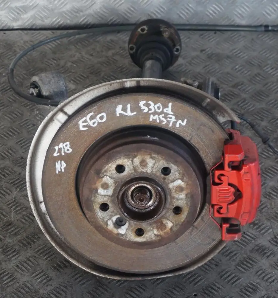 BMW 5 Serie E60 530d M57N Achter Links Naaf Draagarm Remschijf Remklauw