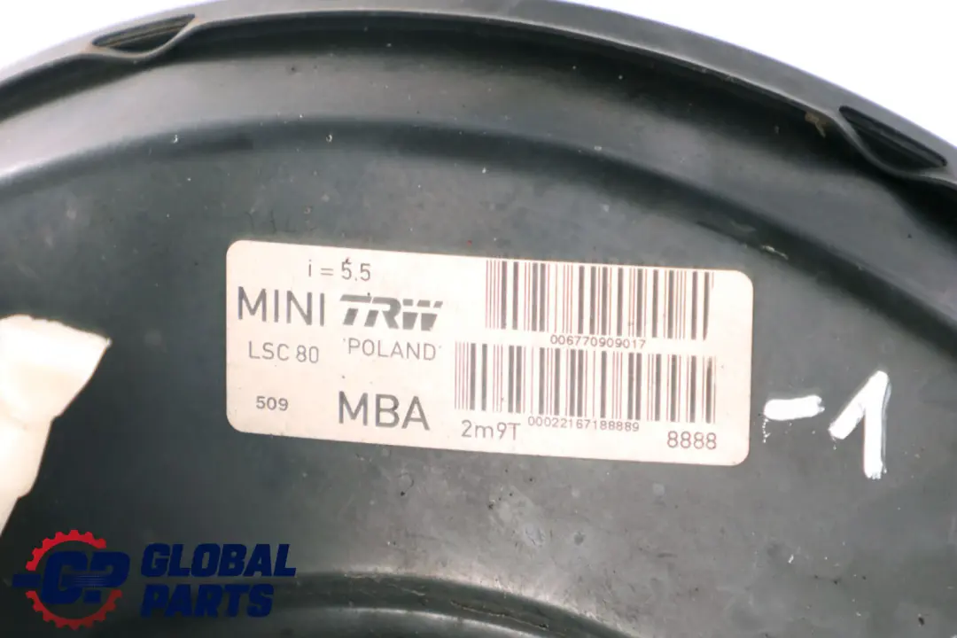 Servofreno Cilindro Maestro Serbatoio di espansione per Mini R56 con numero di parte 6770909 Mini R56 Servofreno Cilindro Maestro Serbatoio di espansione - SKU 6770909-1 - Numero di parte 6770909