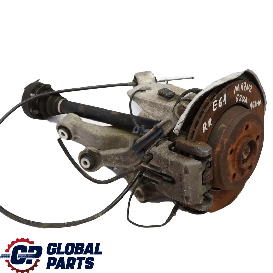 BMW 5 E61 520d M47N2 Eje Salida Trasero Derecho Suspensión Pierna Rueda Portador - SKU 6770924-9 - Número de pieza 6770924