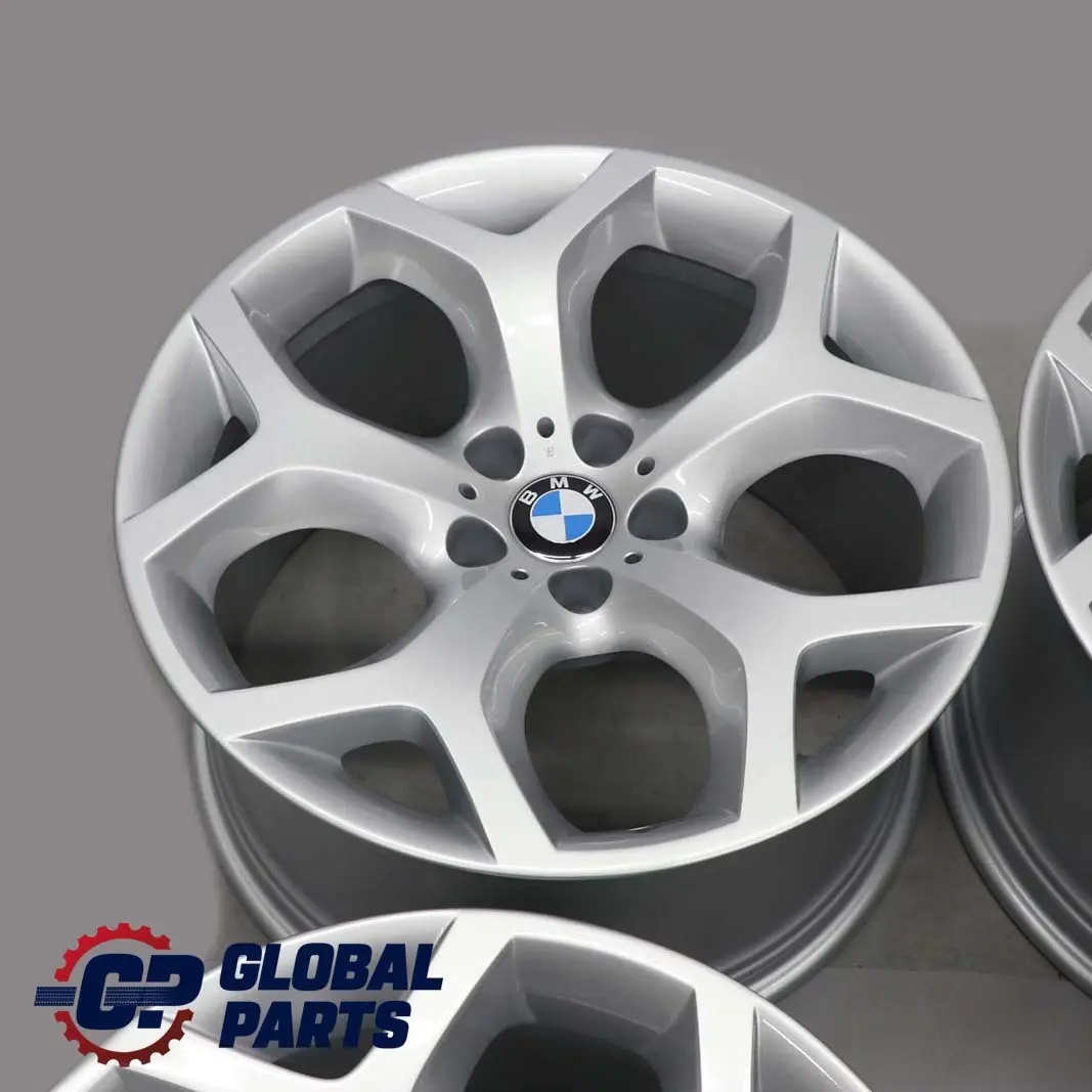 Complete Set 4x Alloy Wheel Rim 20" 10J 11J ET:40 Y-Spoke 214 to BMW X5 E70 Silver with Part number 6772249 / 6772250 BMW X5 E70 Silver Complete Set 4x Alloy Wheel Rim 20" 10J 11J ET:40 Y-Spoke 214 - SKU 6772249/6772250 - Part number 6772249 / 6772250
