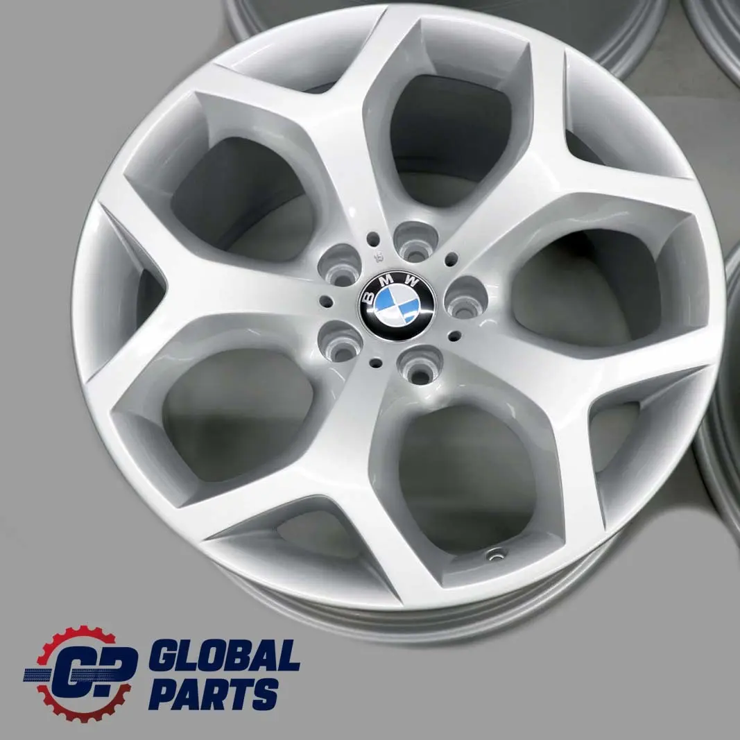 Complete Set 4x Alloy Wheel Rim 20" 10J 11J ET:40 Y-Spoke 214 to BMW X5 E70 Silver with Part number 6772249 / 6772250 BMW X5 E70 Silver Complete Set 4x Alloy Wheel Rim 20" 10J 11J ET:40 Y-Spoke 214 - SKU 6772249/6772250 - Part number 6772249 / 6772250