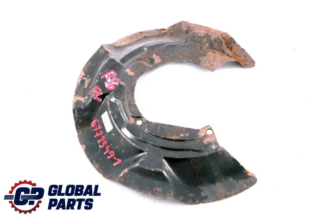 Protection Cover Plate Brake Disc Front Left N/S to Mini Cooper 1 R56 R57 LCI with Part number 6772549 Mini Cooper 1 R56 R57 LCI Protection Cover Plate Brake Disc Front Left N/S - SKU 6772549-1 - Part number 6772549