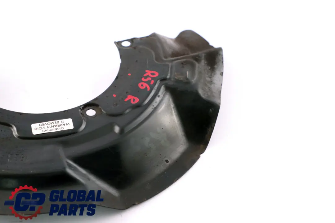 Protection Cover Plate Brake Disc Front Right O/S to Mini Cooper R56 R57 LCI with Part number 6772550 Mini Cooper R56 R57 LCI Protection Cover Plate Brake Disc Front Right O/S - SKU 6772550 - Part number 6772550