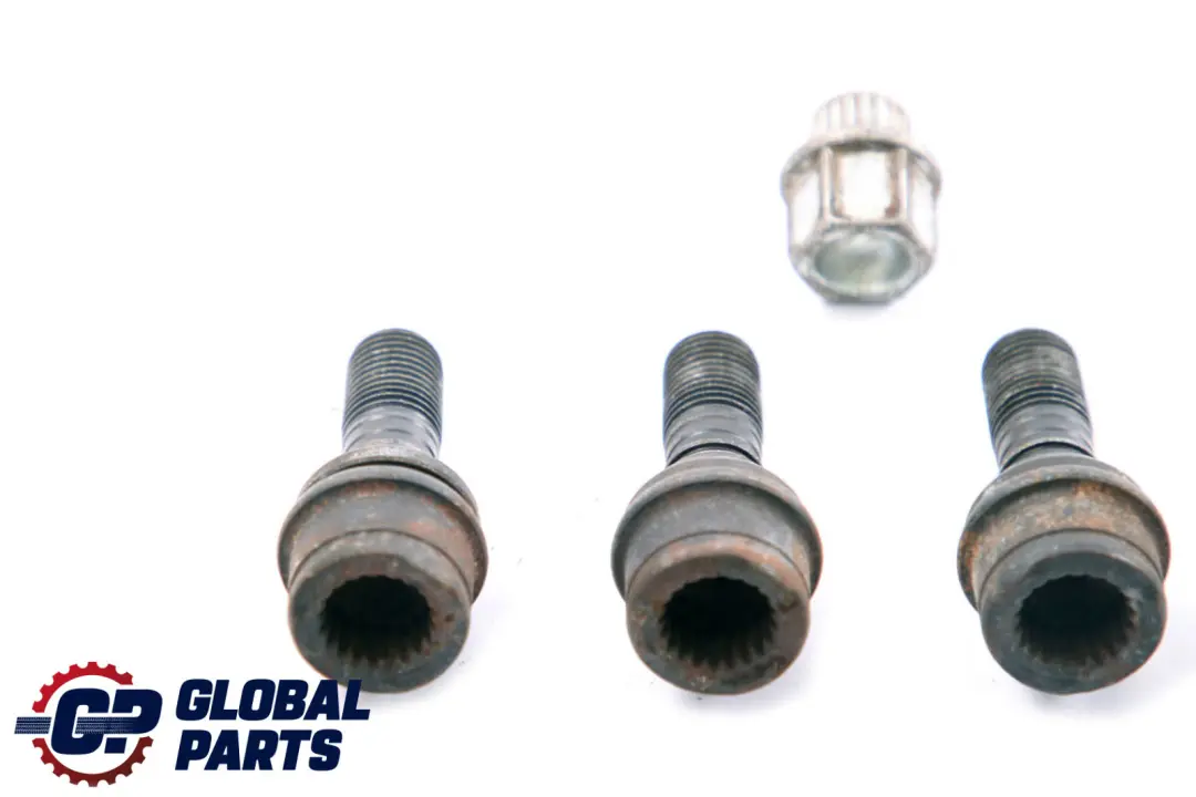 BMW X5 Series E53 Set Of Four Wheel Bolt Black With Adapter Security Nut - SKU 6773191 - Part number 6773191