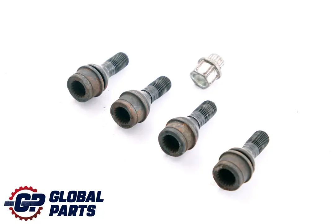 BMW X5 Series E53 Set Of Four Wheel Bolt Black With Adapter Security Nut - SKU 6773191 - Part number 6773191