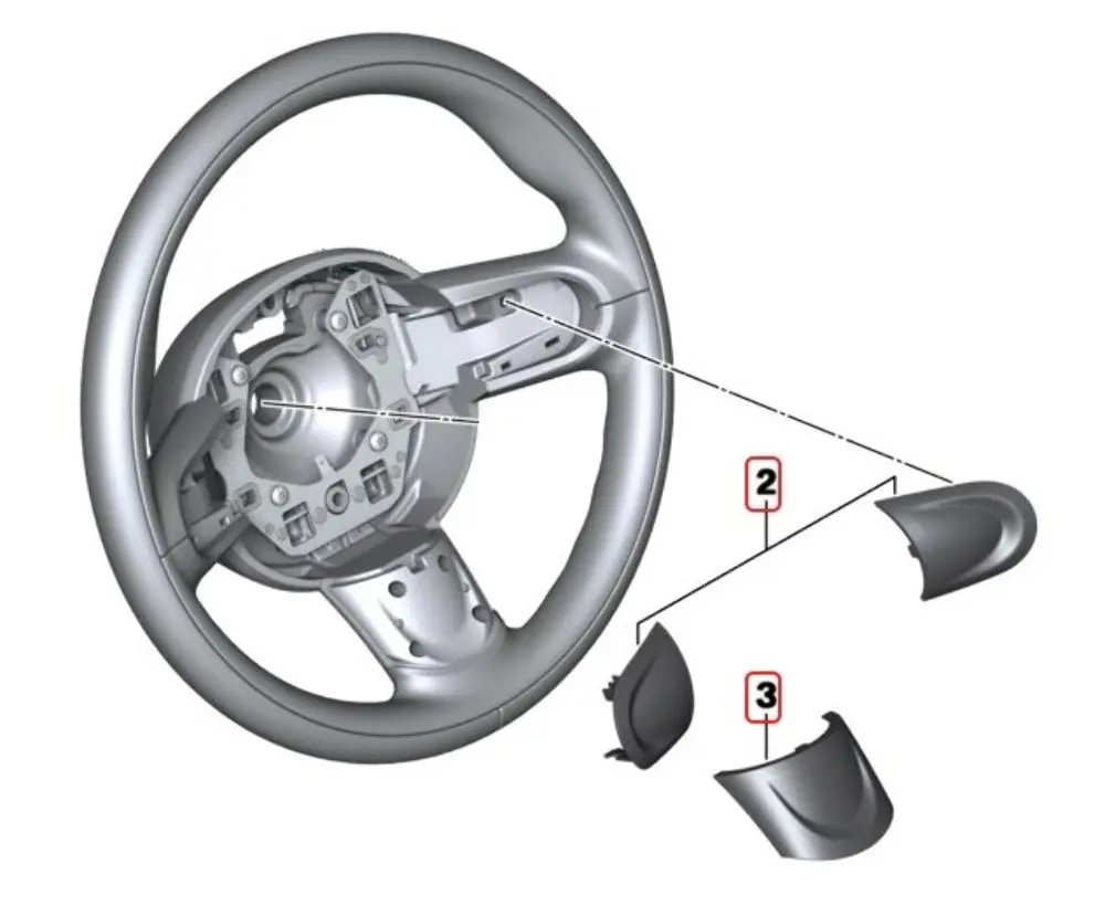 Mini Cooper One R55 R56 R57 Cache Garniture Pour Bouchon Volant Sport 3 Branches - SKU 6773637 - Numéro de pièce 6773637