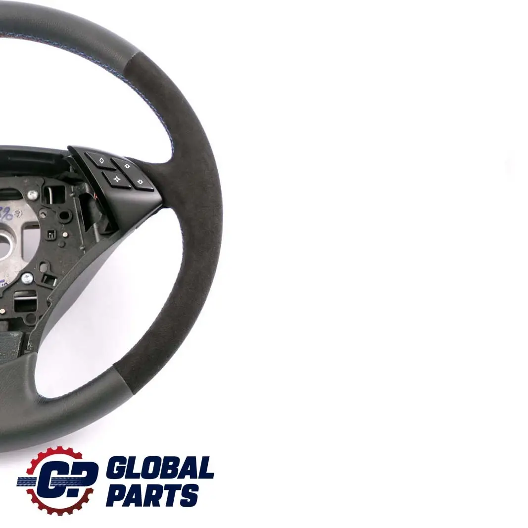 BMW E60 E61 LCI Black NEW Leather / Alcantara Steering Wheel Black Threads - SKU 6774456-3 - Part number 6774456