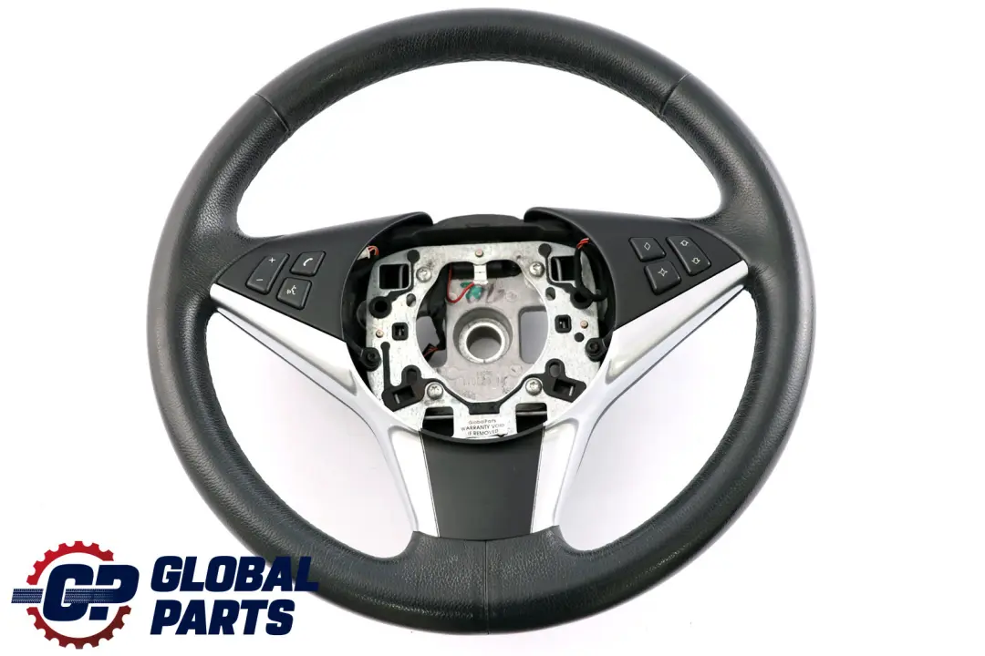 BMW 5 6 Series E60 E61 E63 E64 Black Leather Sport Steering Wheel Trim - SKU 6774458-1 - Part number 6774458
