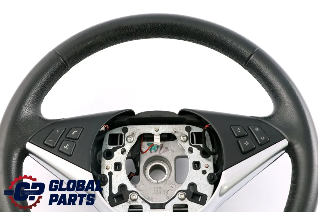 BMW 5 6 Reihe E60 E61 E63 E64 Schwarzes Leder-Sportlenkrad Schwarz Black - SKU 6774458-1 - Teilenummer 6774458