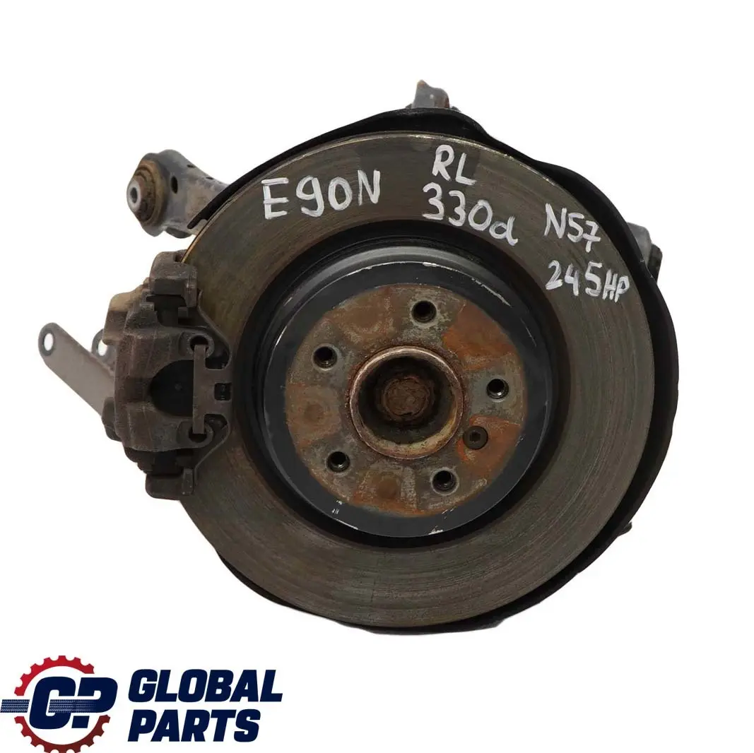 N57 M57N2 Eje Trasero Izquierdo Pierna Suspensión Freno Disco Cubo para BMW E90 330d con número de pieza 6774807 BMW E90 330d N57 M57N2 Eje Trasero Izquierdo Pierna Suspensión Freno Disco Cubo - SKU 6774807-18 - Número de pieza 6774807