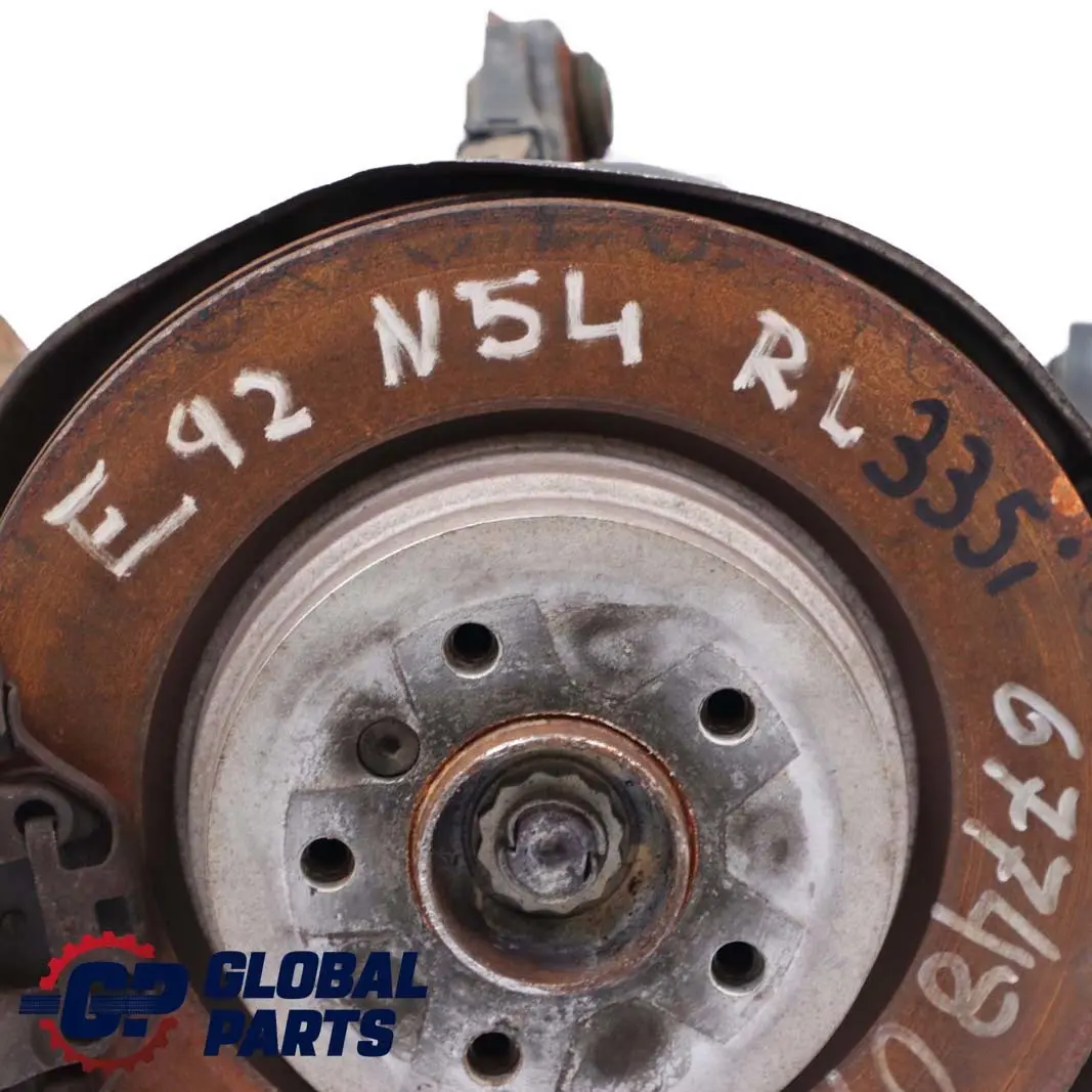 N54 Rear Left N/S Suspension Leg Axle Brake Hub to BMW 3 E92 Coupe 335i with Part number 6774807 BMW 3 E92 Coupe 335i N54 Rear Left N/S Suspension Leg Axle Brake Hub - SKU 6774807-19 - Part number 6774807